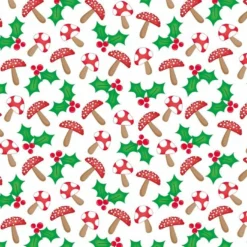 Bio-Sommersweat, Fliegenpilze Auf Weiß, Weihnachtsfreunde,by