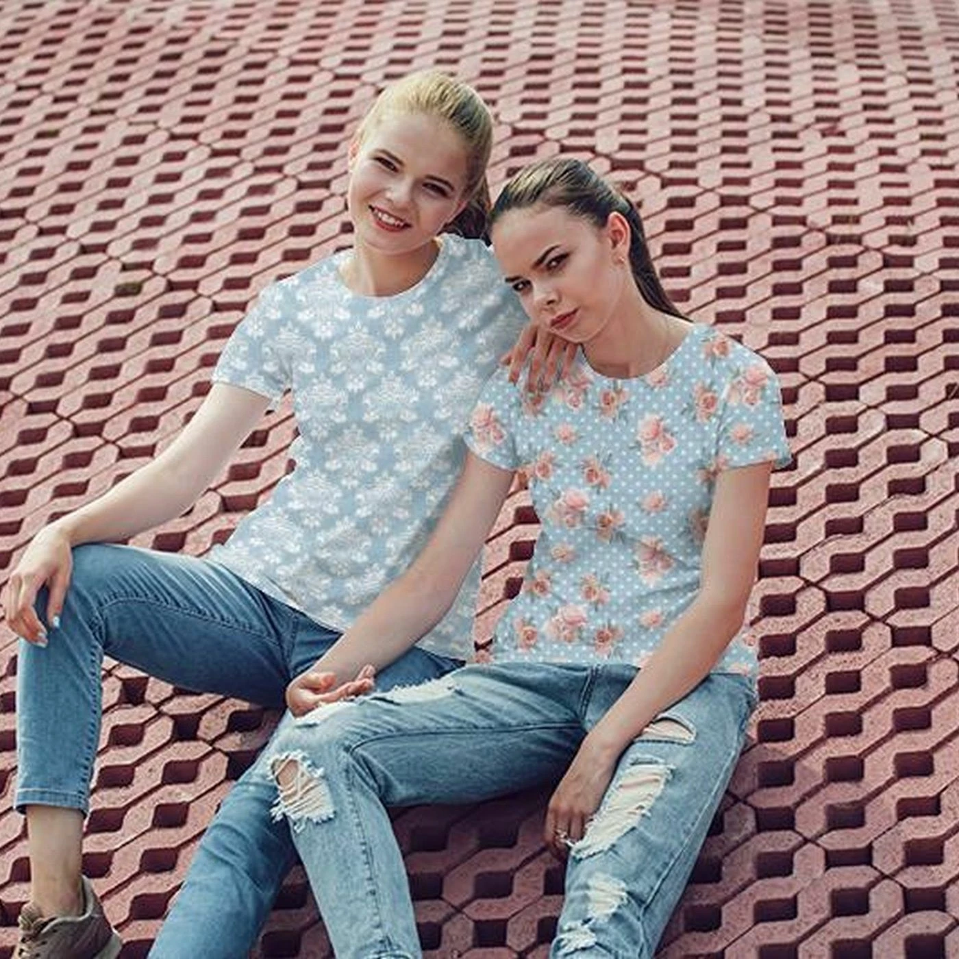 Bio-Sommersweat, Flower Lace, Blumen, Summer Jeans 3 Bio-Sommersweat, Flower Lace, Blumen, Summer Jeans – Bild 3