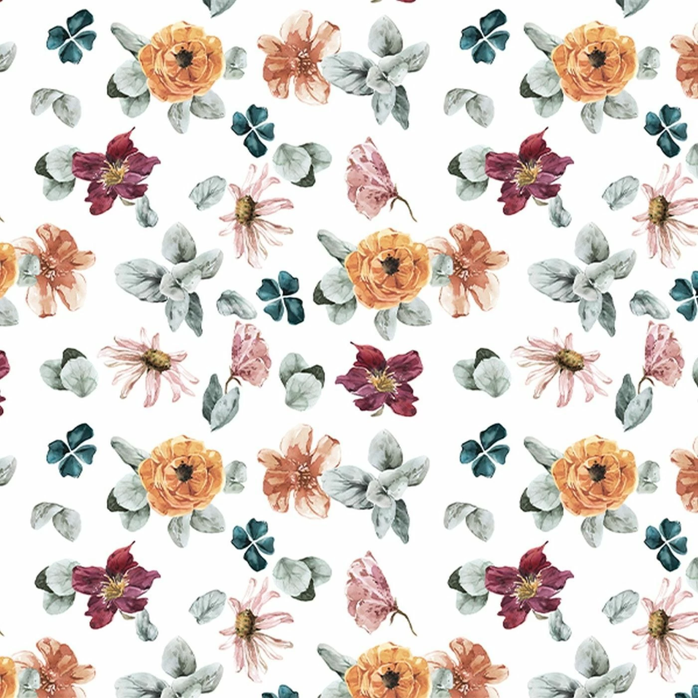 Bio-Sommersweat, Flowers, Rainbow Animals 1 Bio-Sommersweat, Flowers, Rainbow Animals