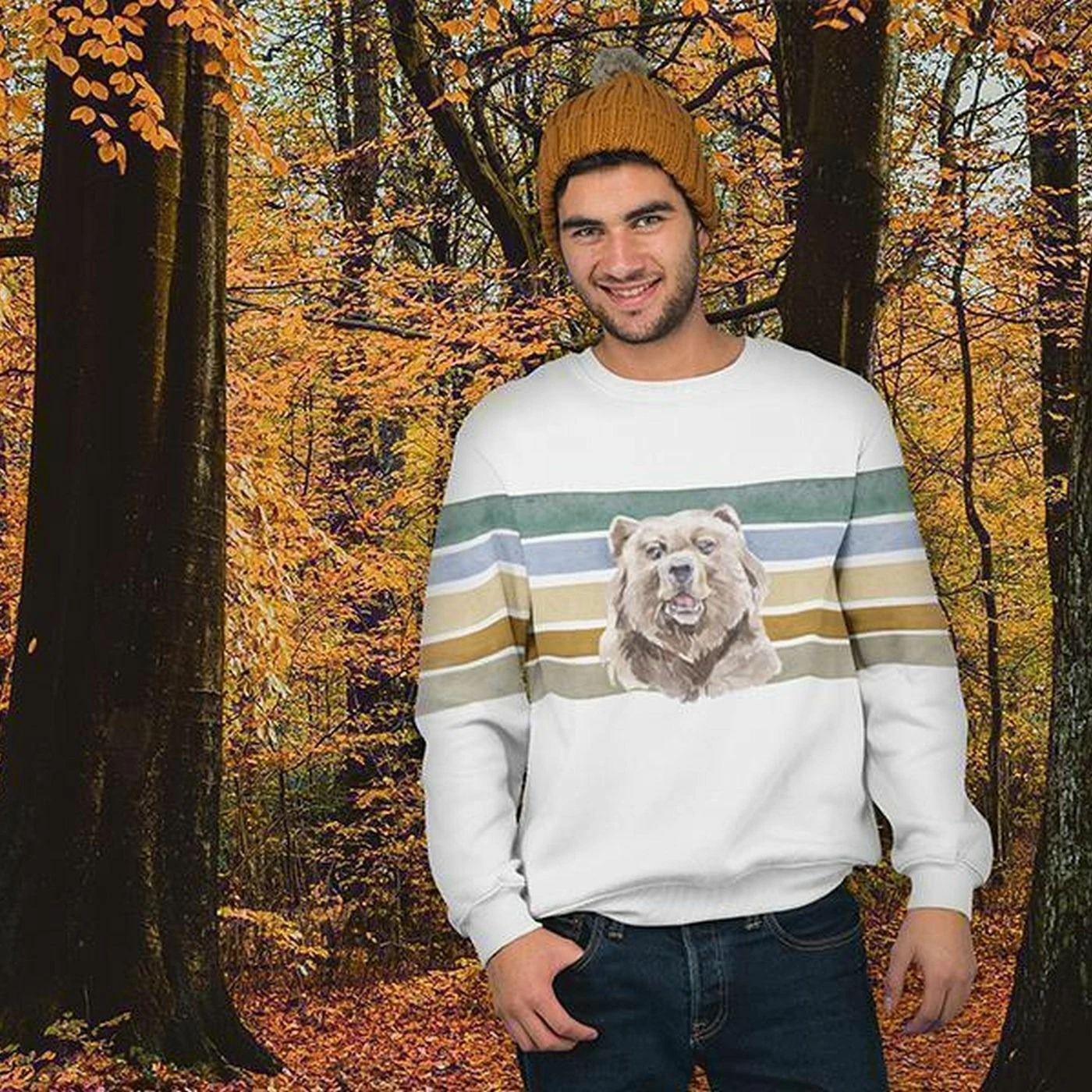 Bio-Sommersweat, Leaves, Rainbow Animals 4 Bio-Sommersweat, Leaves, Rainbow Animals – Bild 4