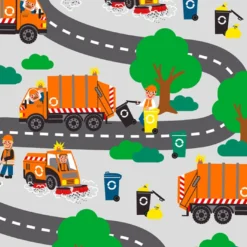 Bio-Sommersweat, Manni Müllmann - Müllautos Grau, Exklusiv Bei Uns