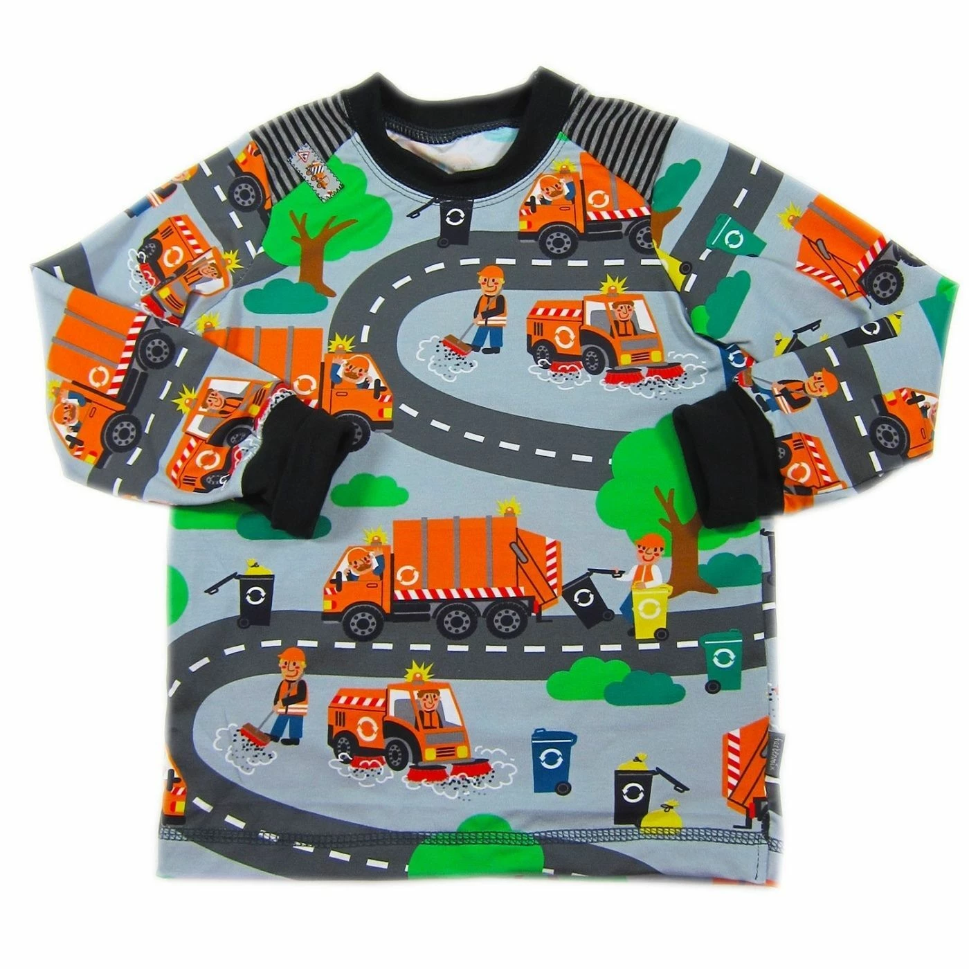 Bio-Sommersweat, Manni Müllmann - Müllautos Grau, Exklusiv Bei Uns 2 Bio-Sommersweat, Manni Müllmann - Müllautos Grau, Exklusiv Bei Uns – Bild 2