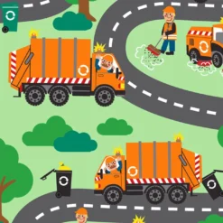 Bio-Sommersweat, Manni Müllmann - Müllautos Grün, Exklusiv Bei Uns