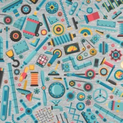 Bio-Sommersweat, Maschinenteile Allover, Little Constructor, Little Constructor