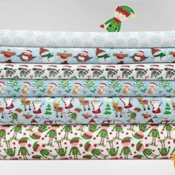 Bio-Sommersweat, Schneeflocken Auf Weiß, Weihnachtsfreunde,by -Outlet STOFFWELTEN Store bio sommersweat schneeflocken auf weiss weihnachtsfreundeby4