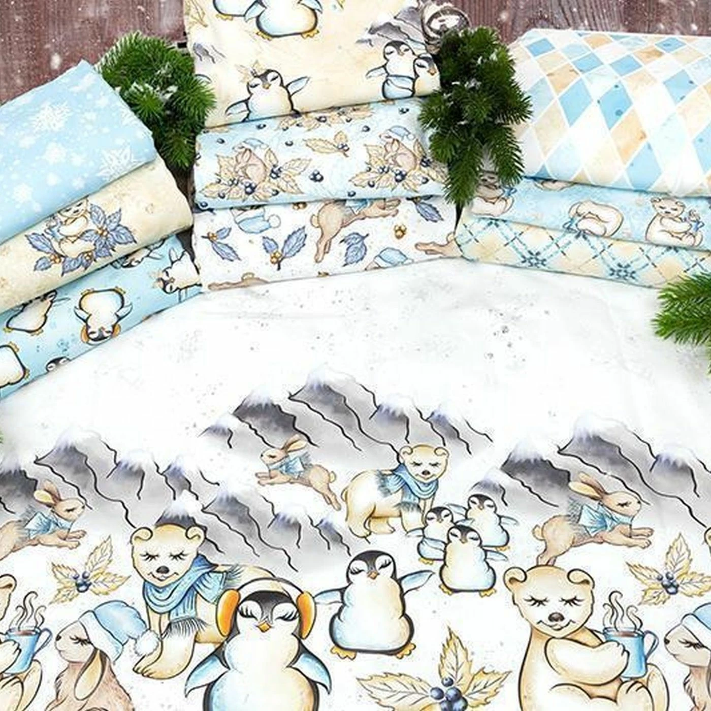 Bio-Sommersweat, Schneefreunde, Kristalle/ Sterne, Blau 2 Bio-Sommersweat, Schneefreunde, Kristalle/ Sterne, Blau – Bild 2