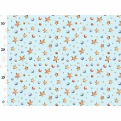 Bio-Sommersweat, Schneemannparty, Sterne Blau