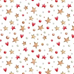 Bio-Sommersweat, Schneemannparty, Sterne Weiß