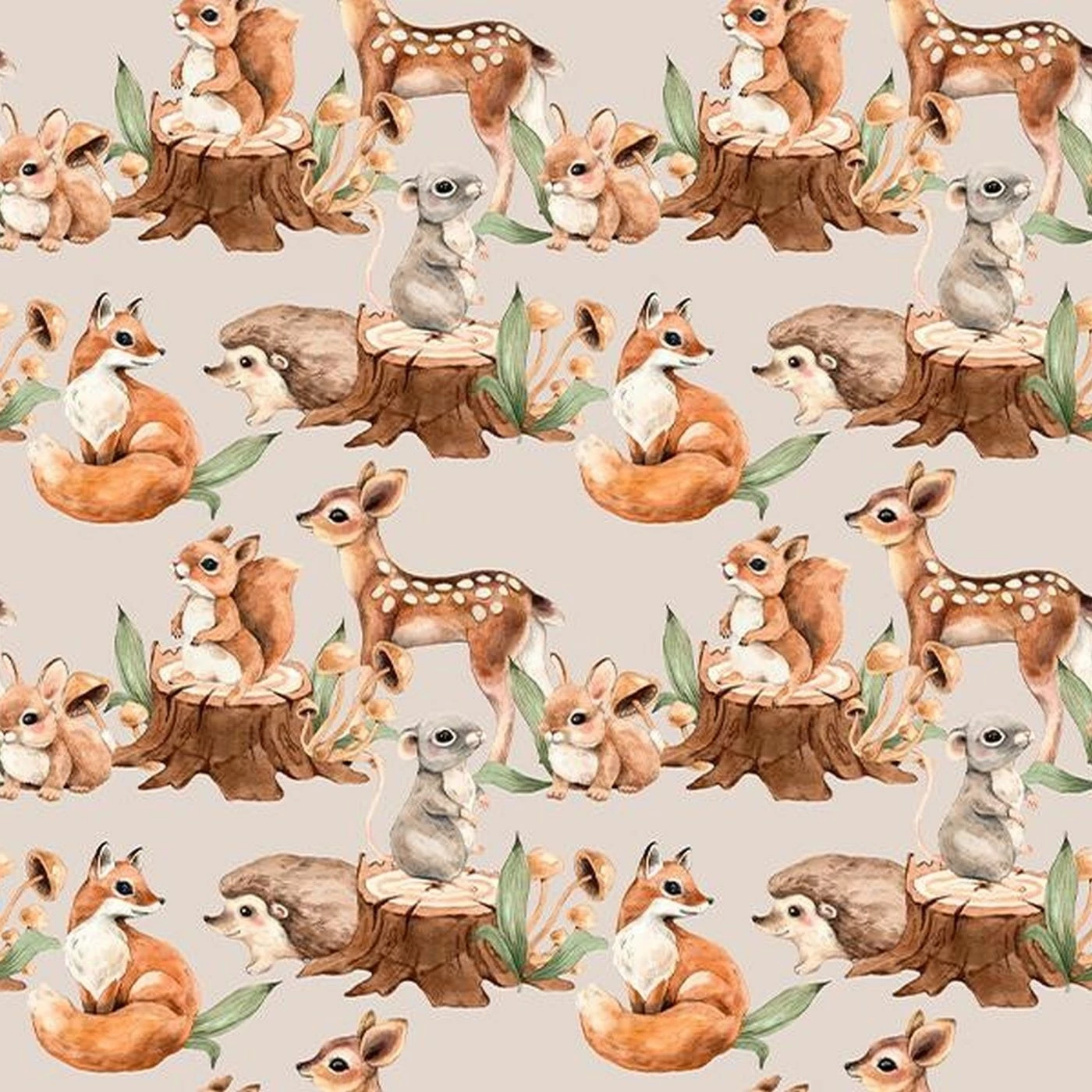 Bio-Sommersweat, Tiere Des Waldes II, Im Wald 1 Bio-Sommersweat, Tiere Des Waldes II, Im Wald