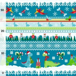Bio-Sommersweat UGLY CHRISTMAS Blau Kombistoff