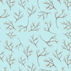 Bio-Sommersweat, Winterspaß, Zweige Türkis