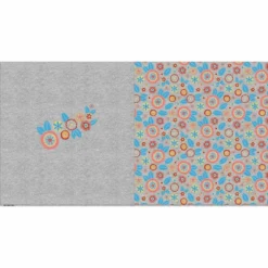 Bio-Sommersweat, XL PANEL + Kombistoff, Embroidery, Blau, Grau Melange 5 Bio-Sommersweat, XL PANEL + Kombistoff, Embroidery, Blau, Grau Melange -Outlet STOFFWELTEN Store bio sommersweat xl panel kombistoff embroidery blau grau melange3