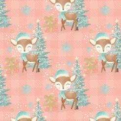 Bio-Sweat Eule & Reh, Reh Und Baum Rot, Sommersweat