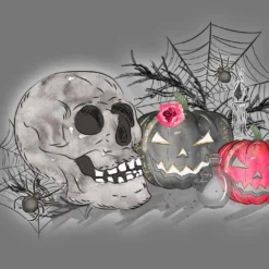 Bio-Sweat Skull XL PANEL + Kombistoff, Halloween Spezial, Perfekt Passend -Outlet STOFFWELTEN Store bio sweat skull xl panel kombistoff halloween spezial perfekt passend2