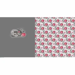 Bio-Sweat Skull XL PANEL + Kombistoff, Halloween Spezial, Perfekt Passend -Outlet STOFFWELTEN Store bio sweat skull xl panel kombistoff halloween spezial perfekt passend3