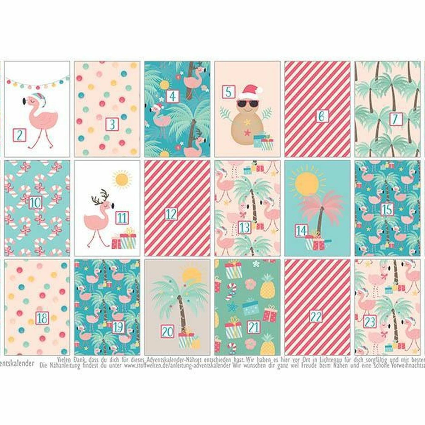 Canvas, Punkte, Adventskalender-Kombistoff 3 Canvas, Punkte, Adventskalender-Kombistoff – Bild 3