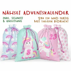 Canvas, Streifen, EinhornLiebe, Adventskalender-Kombistoff -Outlet STOFFWELTEN Store canvas streifen einhornliebe adventskalender kombistoff3