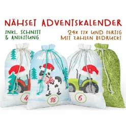 Canvas, Vichy Karo, Adventskalender-Kombistoff -Outlet STOFFWELTEN Store canvas vichy karo adventskalender kombistoff3