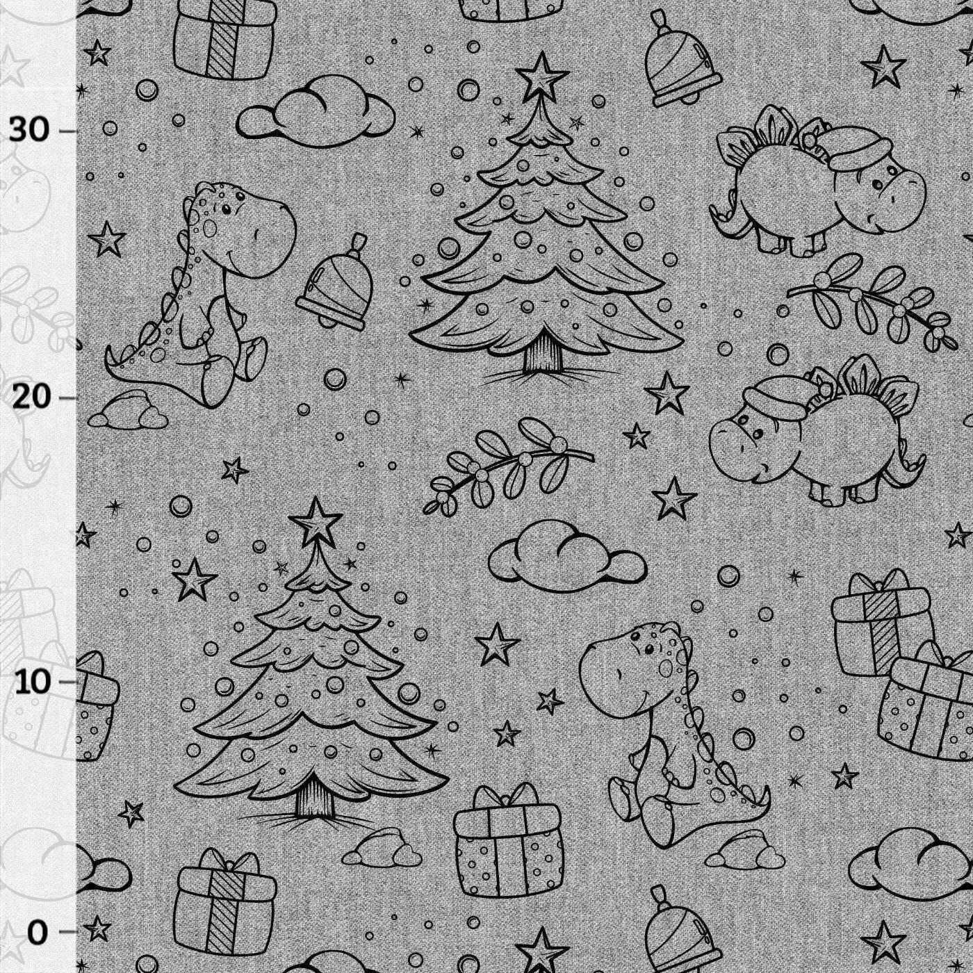 Dinos & Weihnachtsbäume Kombistoff (Dino & Weihnachtsbaum, Dino Spezial) Sommersweat 1 Dinos & Weihnachtsbäume Kombistoff (Dino & Weihnachtsbaum, Dino Spezial) Sommersweat