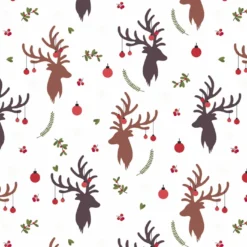 Hirschgeweih Auf Hochwertiger, Super Weicher, ägyptischer Baumwolle, Weihnachten