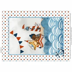 Hochw. BIO-Krabbeldecke / Krabbeldeckentop, 135x100cm, Over The Sea, Weiche, ägyptische Baumwolle -Outlet STOFFWELTEN Store hochw bio krabbeldecke krabbeldeckentop 135x100cm over the sea weiche aegyptische baumwolle4