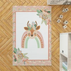 Hochw. BIO-Krabbeldecke / Krabbeldeckentop, 135x100cm, Regenbogen Reh, Weiche, ägyptische Baumwolle -Outlet STOFFWELTEN Store hochw bio krabbeldecke krabbeldeckentop 135x100cm regenbogen reh weiche aegyptische baumwolle3