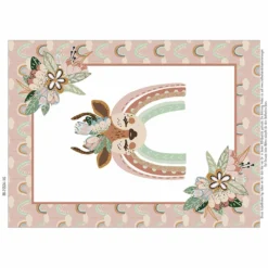 Hochw. BIO-Krabbeldecke / Krabbeldeckentop, 135x100cm, Regenbogen Reh, Weiche, ägyptische Baumwolle -Outlet STOFFWELTEN Store hochw bio krabbeldecke krabbeldeckentop 135x100cm regenbogen reh weiche aegyptische baumwolle4