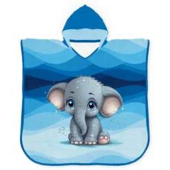 Musselin-Poncho, Elefant (Nähset)