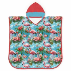 Musselin-Poncho, Flamingos (Nähset)