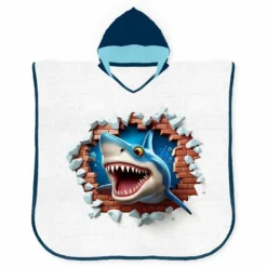 Musselin-Poncho, Hai (Nähset)