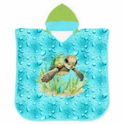 Musselin-Poncho, Wasserschildkröte (Nähset)
