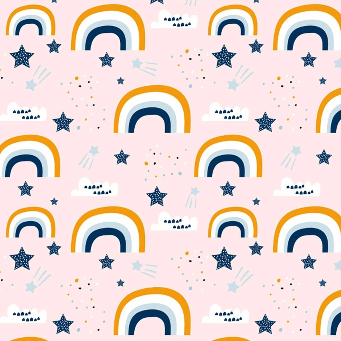 Musselin, Regenbogen, Rosa, Scandic Kids II 1 Musselin, Regenbogen, Rosa, Scandic Kids II