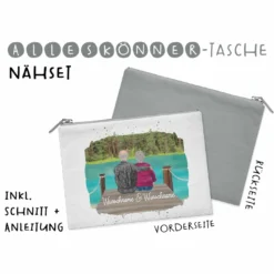 Nähset Alleskönner Tasche, Oma Und Opa Am See, Wunschnamen + Wunschfrisuren, Inkl. Schnittmuster