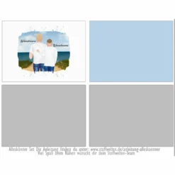 Nähset Alleskönner Tasche, Vater & Sohn (Tennager) Am Strand , Wunschnamen + Wunschfrisuren, Inkl. Schnittmuster -Outlet STOFFWELTEN Store naehset alleskoenner tasche vater sohn tennager am strand wunschnamen wunschfrisuren inkl schnittmuster3