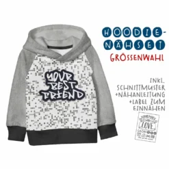 Nähset Hoodie Your Best Friend, Inkl. Schnittmuster, Anleitung 110