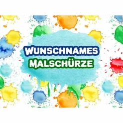Nähset Kinder-Schürze Mit WUNSCHNAME, Malschürze, Inkl. Schnittmuster + Anleitung -Outlet STOFFWELTEN Store naehset kinder schuerze mit wunschname malschuerze inkl schnittmuster anleitung3