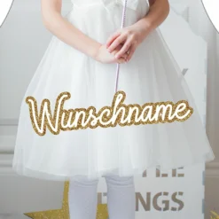 Nähset Kinder-Schürze Mit WUNSCHNAME, Prinzessin, Inkl. Schnittmuster + Anleitung -Outlet STOFFWELTEN Store naehset kinder schuerze mit wunschname prinzessin inkl schnittmuster anleitung3