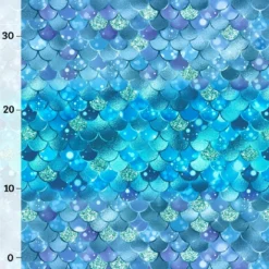 Ocean Friends, Schuppen "Fake Glitzer" Bio-Jersey