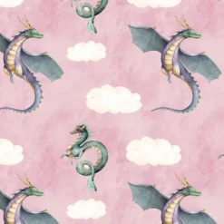 Once Upon A Time, Drachen Auf Rosa, BIO-Jersey