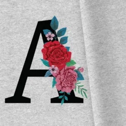 PANEL Inkl. Kombistoff Buchstabe "Rosen", Sweat Grau Meliert