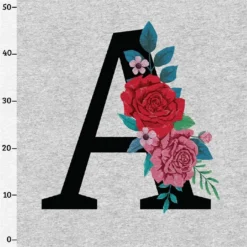 PANEL Inkl. Kombistoff Buchstabe "Rosen", Sweat Grau Meliert -Outlet STOFFWELTEN Store panel inkl kombistoff buchstabe rosen sweat grau meliert3