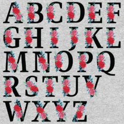 PANEL Inkl. Kombistoff Buchstabe "Rosen", Sweat Grau Meliert -Outlet STOFFWELTEN Store panel inkl kombistoff buchstabe rosen sweat grau meliert4