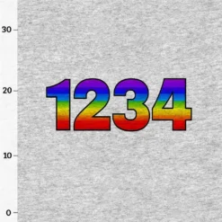 PANEL Inkl. Kombistoff Jahreszahl "Regenbogen", Sweat Grau Meliert -Outlet STOFFWELTEN Store panel inkl kombistoff jahreszahl regenbogen sweat grau meliert2