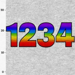 PANEL Inkl. Kombistoff Jahreszahl "Regenbogen", Sweat Grau Meliert -Outlet STOFFWELTEN Store panel inkl kombistoff jahreszahl regenbogen sweat grau meliert3