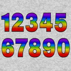 PANEL Inkl. Kombistoff Jahreszahl "Regenbogen", Sweat Grau Meliert -Outlet STOFFWELTEN Store panel inkl kombistoff jahreszahl regenbogen sweat grau meliert4