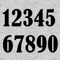 PANEL Inkl. Kombistoff Jahreszahl "Schwarz", Sweat Grau Meliert -Outlet STOFFWELTEN Store panel inkl kombistoff jahreszahl schwarz sweat grau meliert4