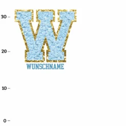 PANEL Inkl. Kombistoff Wunschname "Blau", Jersey -Outlet STOFFWELTEN Store panel inkl kombistoff wunschname blau jersey2