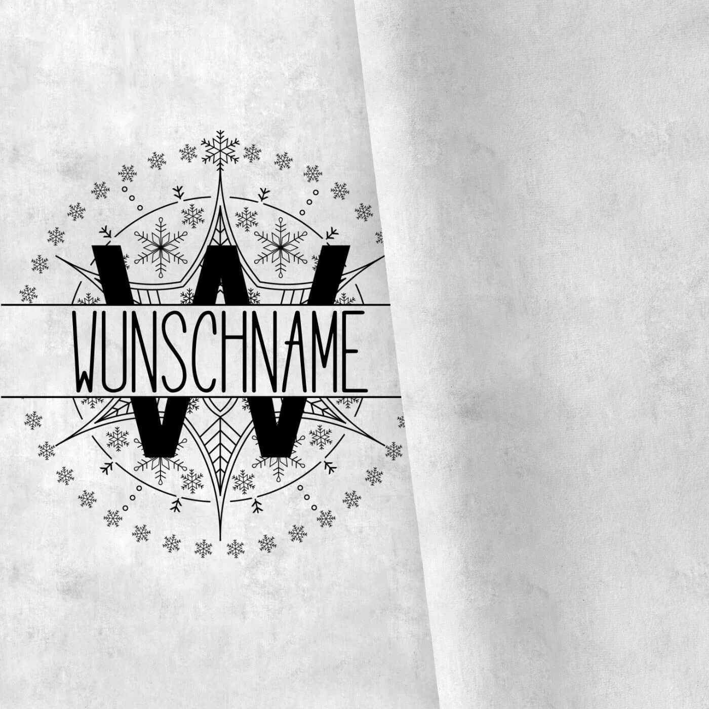 PANEL Inkl. Kombistoff Wunschname "Eisblume", Jersey 1 PANEL Inkl. Kombistoff Wunschname "Eisblume", Jersey