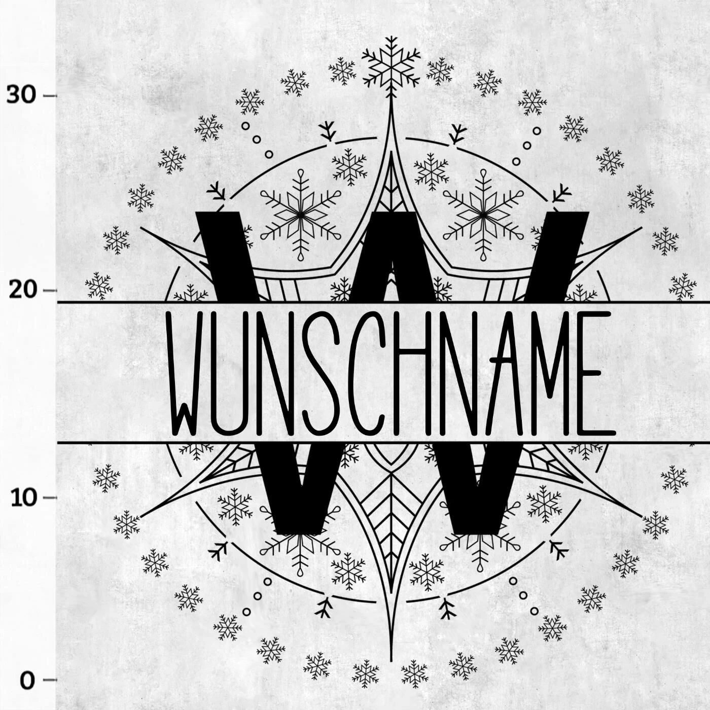 PANEL Inkl. Kombistoff Wunschname "Eisblume", Jersey 2 PANEL Inkl. Kombistoff Wunschname "Eisblume", Jersey – Bild 2