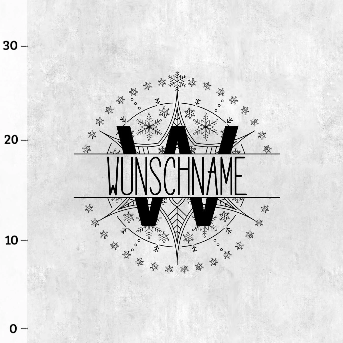 PANEL Inkl. Kombistoff Wunschname "Eisblume", Jersey 3 PANEL Inkl. Kombistoff Wunschname "Eisblume", Jersey – Bild 3